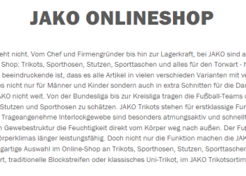 JAKO – Teamwear that connects