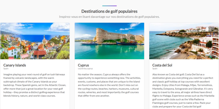 Des solutions pratiques pour les golfeurs avec greenfee365.com