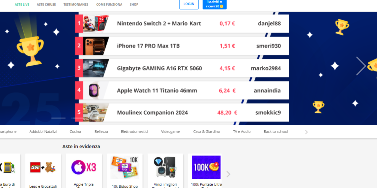 Bidoo Italia: Come Risparmiare Fino al 99% Partecipando alle Aste Online di Bidoo