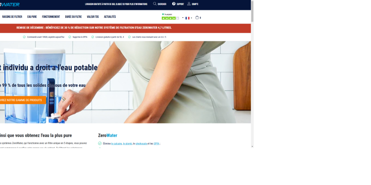 ZeroWater change la manière de consommer l’eau à la maison